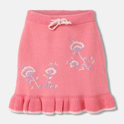 Blue Giraffe Girls Floral Embroidered A-Line Skirt-image-30