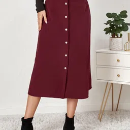StyleCast x Revolte Women Button Up A-Line Midi Skirt-picture-34