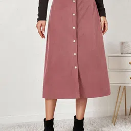 StyleCast x Revolte Women A-Line Midi Skirt-image-12