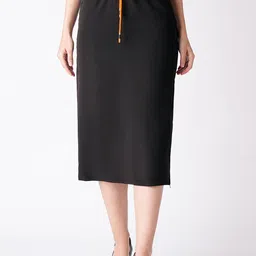 Globus Black Straight Midi Skirt-image-19