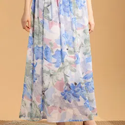 NUEVOSDAMAS Floral Printed A-Line Maxi Skirt-picture-16