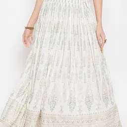 Clora Creation Printed Flared Maxi Skirt-picture-20