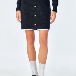COVER STORY Front Buttoned A-Line Skirt-54