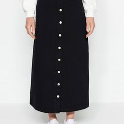 Trendyol Pure Cotton A-Line Midi Skirts-image-15