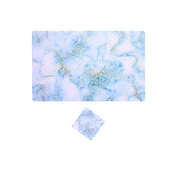 Kuber Industries Blue 12-Pieces Printed Table Placemat & Coasters Set image 5