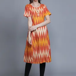 Cot'N Soft Chevron Printed Ikat Cotton Kurta-picture-45
