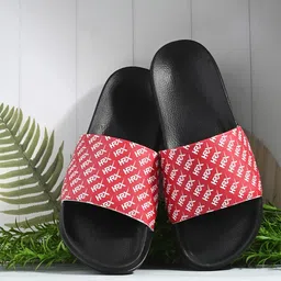 HRX by Hrithik Roshan Men Red And White Printed Sliders-image-75