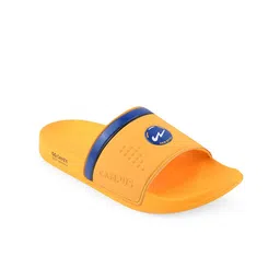 Campus Men Yellow & Blue Printed Sliders-picture-23