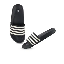 HRX by Hrithik Roshan Men Black Striped Lightweight Sliders-picture-14