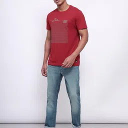 Lee Typographic Printed Slim Fit Cotton T-shirt-image-99