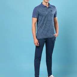 Technosport Men Jacquard Slim Fit Double-Cool Technology Polo T-Shirt-image-90