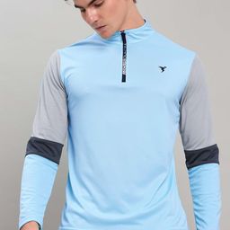Technosport Mock Neck Antimicrobial Slim Fit T-Shirt-image-17