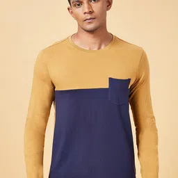 Ajile by Pantaloons Colourblocked Slim Cotton Fit T-shirt-image-73