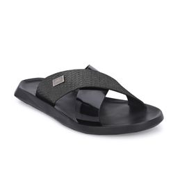 Hitz Men Textured Leather Comfort Sandals-image-38