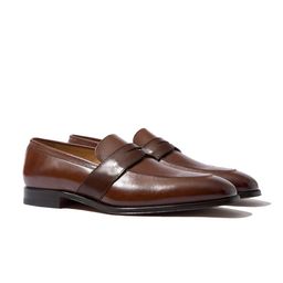 Rapawalk Tan & Coffee Brown Handcrafted Standard Width Leather Slipons-image-85