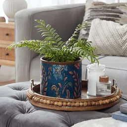 Mona B Amelia Blue & Pink Printed Small Planter-image-5