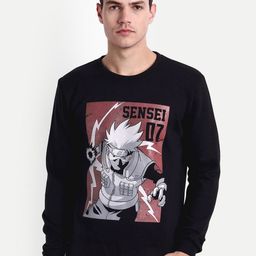 COMICSENSE Men Black Printed Sweatshirt-image-87