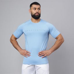 MuscleBlaze Air Tech Compression MuscleTee Half Sleeve,  Small  Dusk Blue -image-52