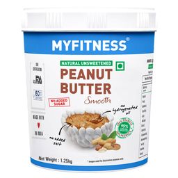 Myfitness Natural Peanut Butter,  1.25 kg  Smooth -12