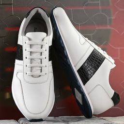 San Frissco Men White Solid Casual Sneakers-image-11