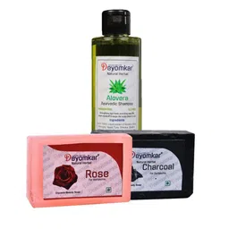 Deyomkar Herbal Alovera Shampoo with Rose And Charcoal Soap Combo-19
