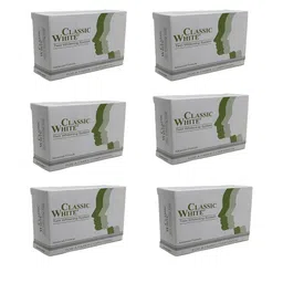 Classic White Adults Set of 6 Twin Whitening Soaps - 85g each image 1