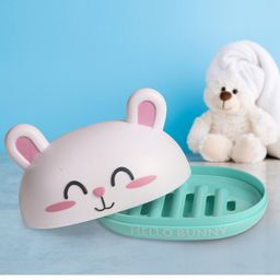 Baby Moo Turquoise Blue Bunny Shape Soap Holder-19