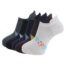 Dollar Socks Men Pack Of 5 Patterned Cotton Ankle-Length Socks-53
