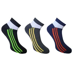WROGN Men Pack Of 3 Patterned Ankle Length Socks-9