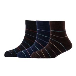 Cotstyle Men Pack Of 3 Striped Pure Cotton Above Ankle-Length Socks-image-78