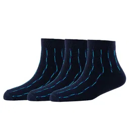 Cotstyle  Men Pack Of 3 Striped Pure Cotton Above Ankle-Length Socks-image-80