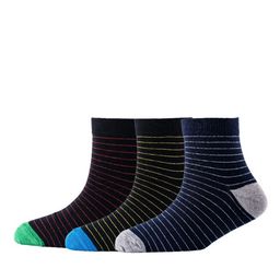 Cotstyle Men Pack Of 3 Striped Pure Cotton Above Ankle-Length Socks-image-99