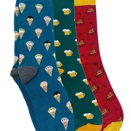 Mint & Oak Men Pack Of 3 Patterned Above Ankle-Length Socks-12