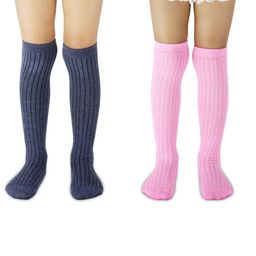 BAESD Kids Pack of 2 Striped Knee-Length Socks-image-57