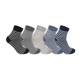 Supersox Men Pack Of 5 Striped Ankle-Length Socks-picture-27