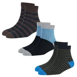 Cotstyle Men Pack Of 3 Anti Bacterial Ankle Length Socks-33