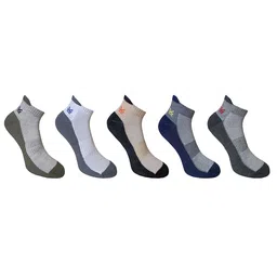 WROGN Men Pack Of 5 Patterned Ankle Length Socks-2