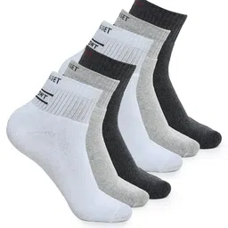 CRUSSET Men Pack Of 6 Assorted Ankle-Length Socks-image-56