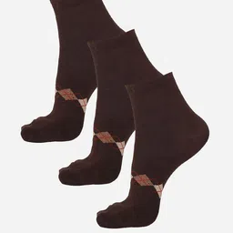 Bodycare Pack Of 3 Colorblocked Cotton Ankle-Length Socks-14