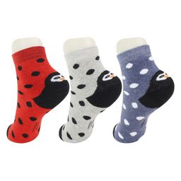 BAESD Kids Pack Of 3 Patterned Cotton Ankle-Length Socks-7