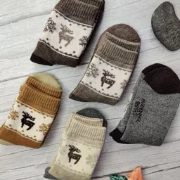 EL REGALO Pack Of 5 Patterned Calf-Length Socks-39