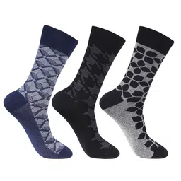Bonjour Men Pack Of 3 Assorted Calf-Length Socks-39