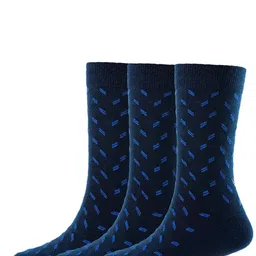 Cotstyle Men Pack Of 3 Patterned Pure Cotton Calf-Length Socks-42