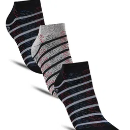 Dollar Socks Men Pack Of 3 Ankle Length Striped Socks-54