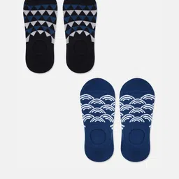 TOFFCRAFT Men Pack Of 2 Patterned Shoe Liner Socks-27