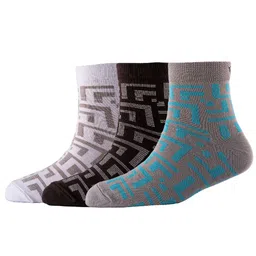 Cotstyle Men Pack Of 3 Patterned Pure Cotton Above Ankle Length Socks-picture-15