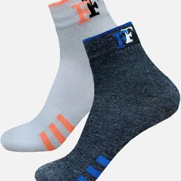 FIMS Men Pack Of 2 Striped Crew Ankle Length Socks-39