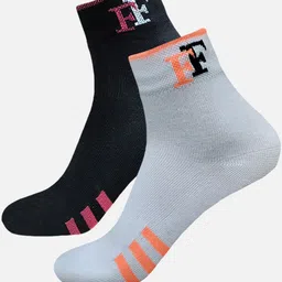 FIMS Men Pack Of 2 Striped Crew Ankle Length Socks-44