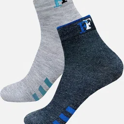 FIMS Men Pack Of 2 Striped Crew Ankle Length Socks-50