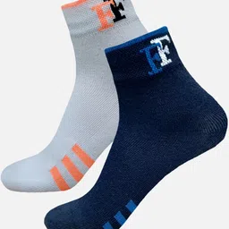 FIMS Men Pack Of 2 Striped Crew Ankle Length Socks-20